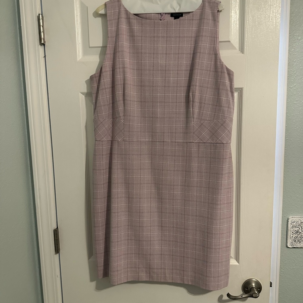 Ann Taylor Lavender Plaid Mini Dress